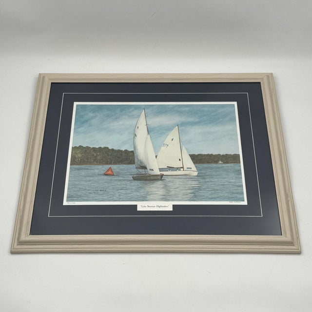 1990s Cotton Ketchie Lake Norman Highlanders Signed Numbered Framed Print 322/750 26x22 For Sale - Image 4 of 12