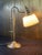 Vintage Brass Adjustable Table Lamp With Frosted White Glass Shade For Sale - Image 4 of 11