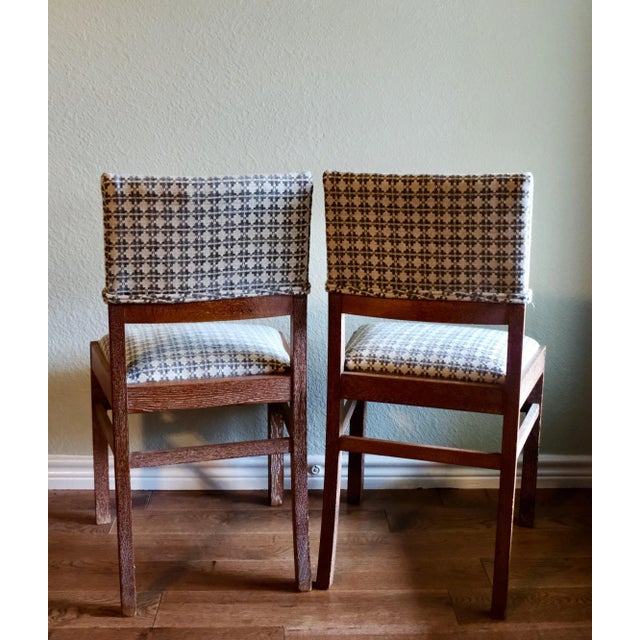 1930s Heal and Son Limed Oak Chairs, a Pair For Sale - Image 6 of 9
