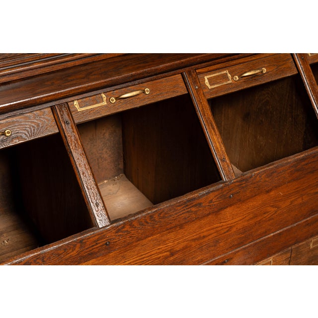 Early 20th Century Oak Parts Cabinet by W. C. Heller For Sale - Image 10 of 16
