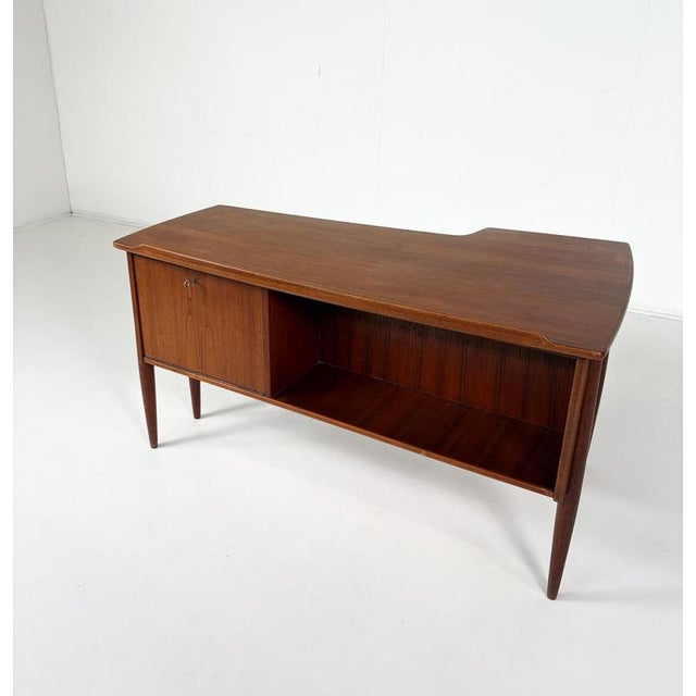 Boomerang Desk A10 attributed to Göran Strand for Lelangs Möbelfabrik, 1960s For Sale - Image 9 of 13