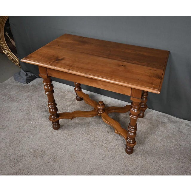 19th Century Late 19th Century Louis Philippe Flat Walnut Desk For Sale - Image 5 of 18