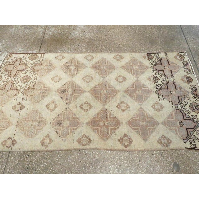 Blue Galerie Shabab Collection Mid-20th Century Handmade Turkish Anatolian Accent Rug For Sale - Image 8 of 9