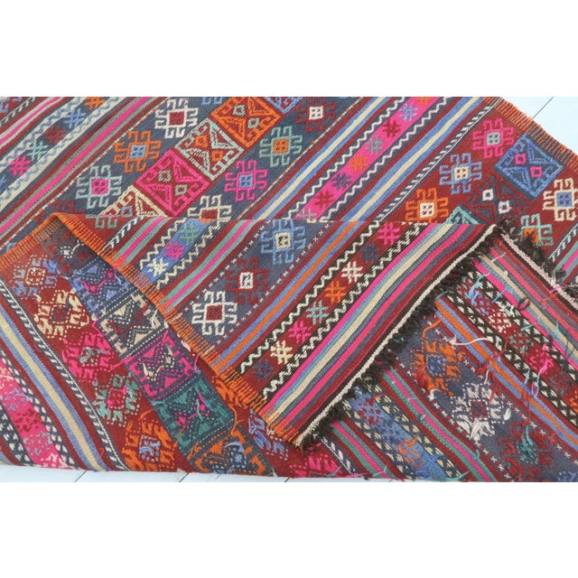 Rug & Kilim Vintage Turkish Balya Kilim Embroidery Rug For Sale - Image 4 of 13