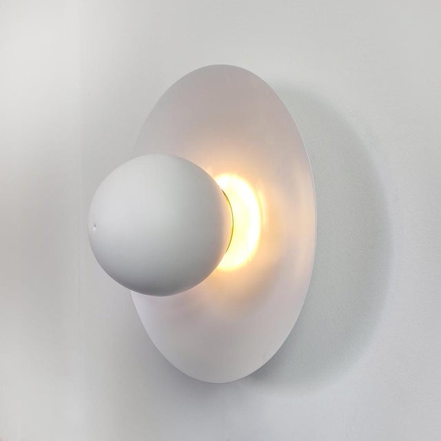 White Metropolis Sconce by Jan Garncarek For Sale - Image 4 of 6