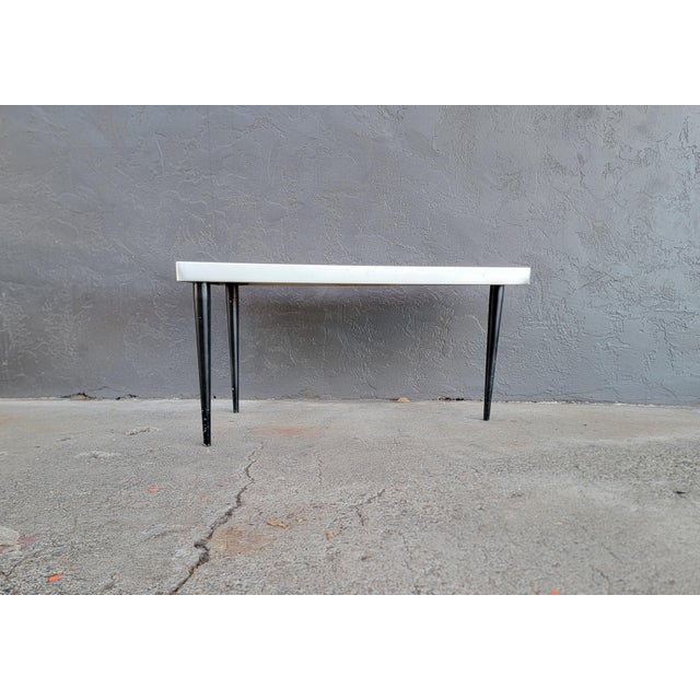 Metal Geometric Mosaic Tile Coffee Table Mid-Century Modern For Sale - Image 7 of 8