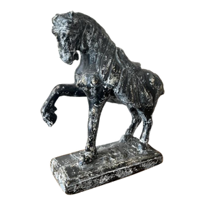 Vintage Cast Concrete Tang Horse
