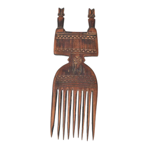 Early 20th Century Nyamwezi Mwana Hiti Figural Comb Tanzania