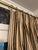 Pair of Custom Interlined Striped Drapery Panels in Black, Gold & Ivory, 94” For Sale - Image 4 of 5