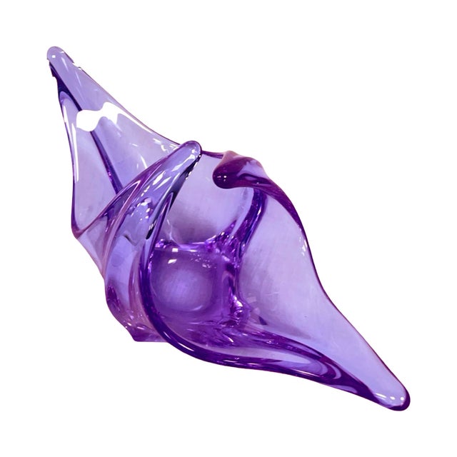 Bowl, Basket, Neodymium Glass, Zelezný Brod Zbs, Designed by M. Klinger, Czechoslovakia, 1980s. For Sale - Image 4 of 11