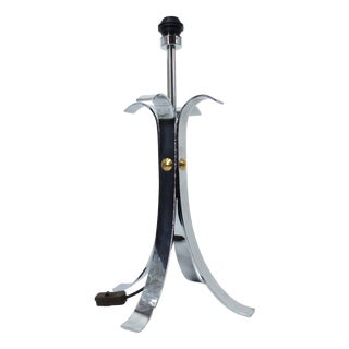 Space Age Four-Legged Lamp Base in Chrome-Plated Steel, 1970s For Sale