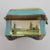 Early 20th Century Antique Hand Painted Limoges Porcelain Trinket Box in Robin’s Egg Blue, Green & White For Sale - Image 5 of 9