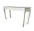 Baker Furniture Company Chinese Style Cream Linen-Veneered Raffia Sofa Console Table. Founded in 1890, Baker furniture...