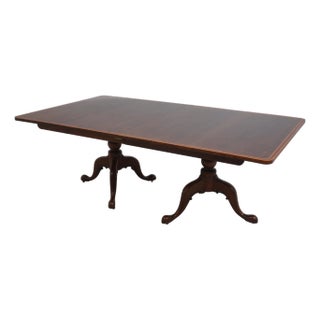 Larry Crossman Bench Made Mahogany Dining Room Table For Sale