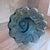 Vintage Sculptural Aqua Blue Glass Demijohn Bottle Large MCM Style Art Glass Vase For Sale - Image 12 of 16