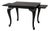 Vintage Black Queen Anne Drop-Leaf Dining Table For Sale