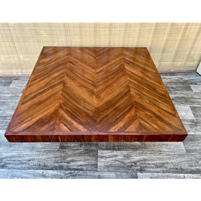 Fully Refinished Mid Century Modern Handcrafted Wood Coffee Table. Circa 1970s For Sale In Miami - Image 6 of 17