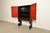 Hollywood Regency Chinoiserie Red Lacquered Hand Painted Bookcase or Bar Cabinet, Circa 1920s For Sale In South Bend - Image 6 of 17