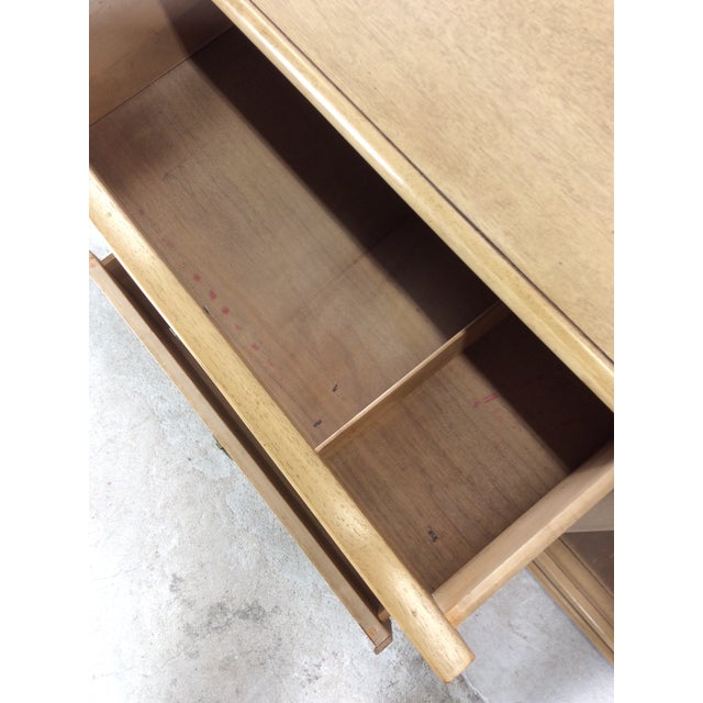 Mid Century Modern Credenza With Limed Oak Finish & Brass Hardware For Sale - Image 18 of 18