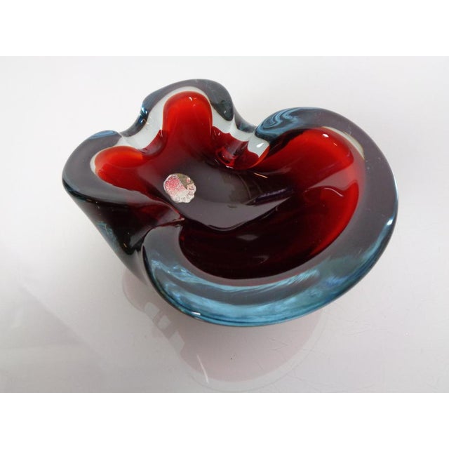 Sommerso Murano Glass Ashtray, Italy, 1960s For Sale - Image 9 of 14