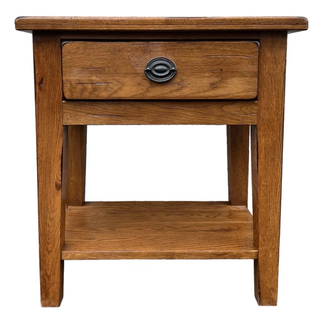 Broyhill Attic Heirlooms Farmhouse Oak Side Table For Sale