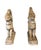 Oyster Gray Pair of Vintage Cast Stone Winged Griffins For Sale - Image 8 of 12