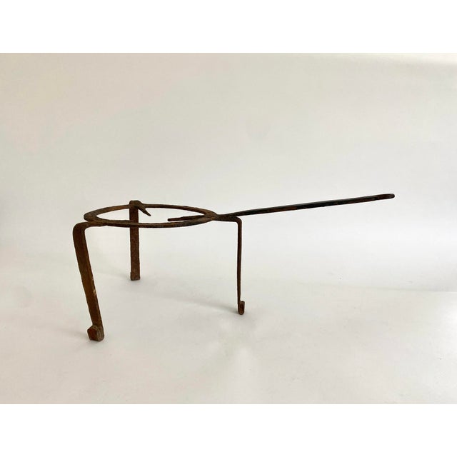 French Country French Cast Iron Standing Trivet For Sale - Image 3 of 9