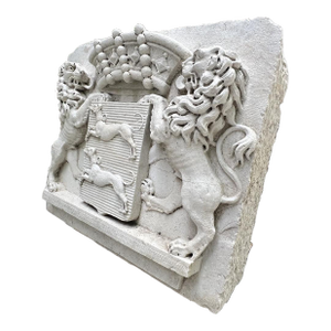 A Heavy Carved Stone Armorial Relief From a Chateau in Nice, France, Circa 1700