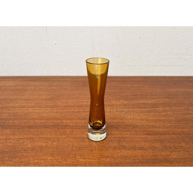 Mid-Century Modern Diabolo Glass Vase from Riihimäki Lasi, 1960s, in Very Good conditions. Designed 1960 to 1969 This...