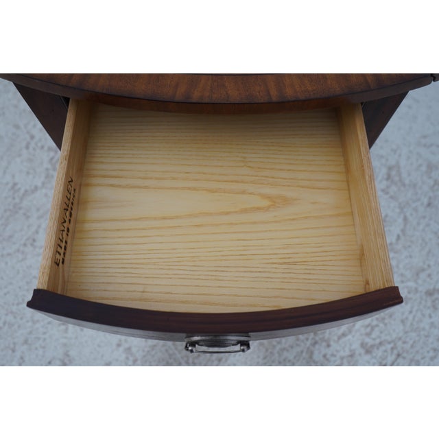 1990s Ethan Allen Figural Mahogany Pembroke Style Lamp Table For Sale - Image 5 of 12