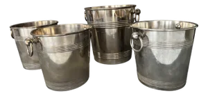Wine Coolers in Metal from Christofle, 1960s, Set of 4