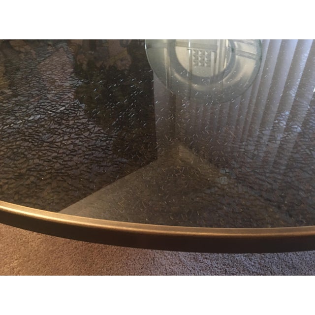 1980s 1980’s Steve Chase Crackled Glass Dining Table Top (Coral Base Included). For Sale - Image 5 of 18