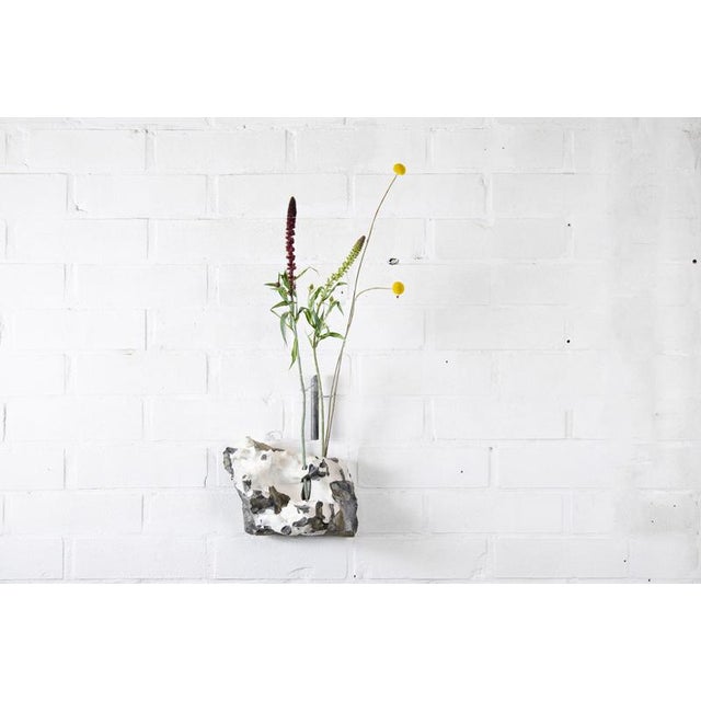 Flintstone Silex Curved Wall Mounted Flower Vessel by Studio Do For Sale - Image 4 of 5