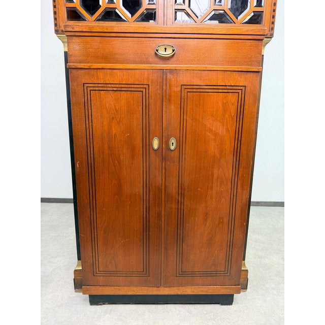 Secessionist Geometric Vitrine Cabinet from August Ungethüm, 1890s For Sale - Image 13 of 18