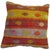 Pillow made from a vintage turkish kilim with cotton back. Zipper closure and foam insert provided. 19'' x 20''