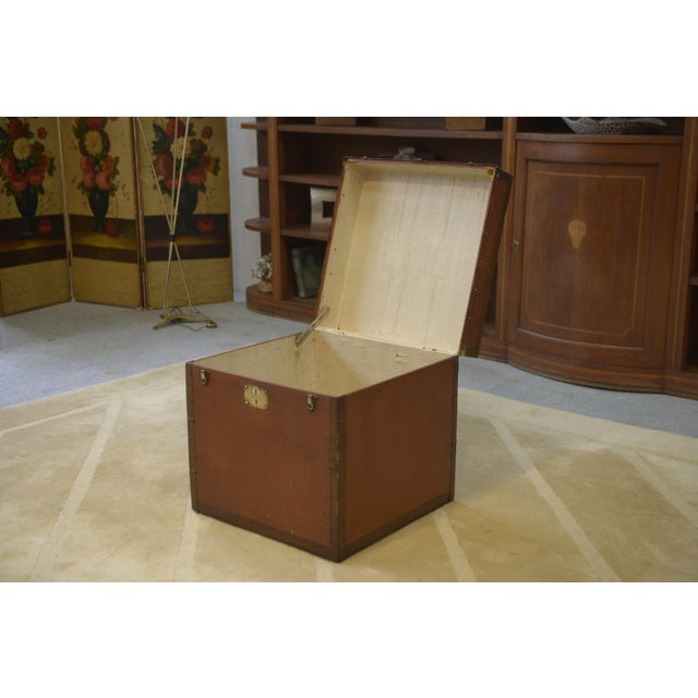 Vintage Travel Trunk, 1950s For Sale - Image 4 of 8