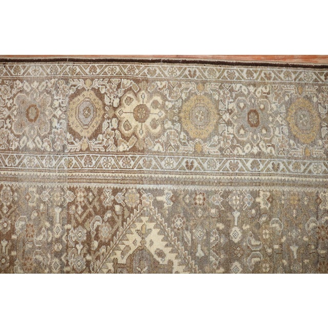 Persian Vintage Zabihi Collection Persian Hamedan Neutral Color Accent Rug - 4'8" x 6'10" For Sale - Image 3 of 10