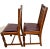 Antique Oak Side Chairs Set of Two Arts & Crafts Carved Spindle Back Vinyl Seats For Sale - Image 4 of 10
