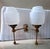 Glass Vintage Art Deco Light Old Lamp Wall Sconces Fixture Brass & Skyscraper Milk Glass Shade Ship Light For Sale - Image 7 of 7