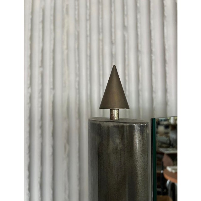 1980s Full-Length Steel Mirror, Italy, 1980s For Sale - Image 5 of 12