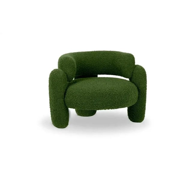 Embrace Cormo Emerald Armchair by Royal Stranger For Sale - Image 4 of 9