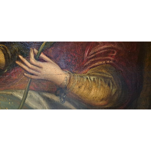 Saint Lucia, 18th Century, Oil Painting on Canvas, Framed For Sale - Image 9 of 10