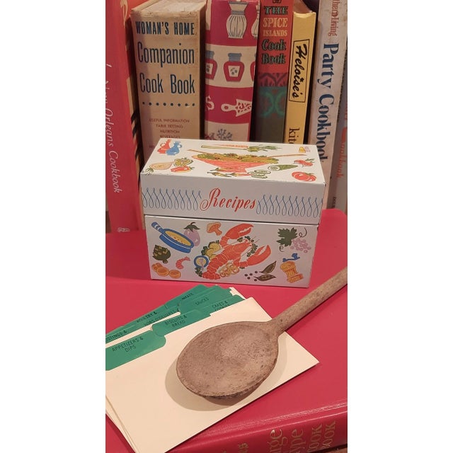Vintage Lobster Recipe Box Coastal For Sale - Image 4 of 10