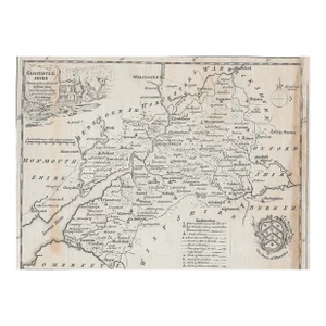 18th Century Gloucestershire Map by Thomas Kitchin
