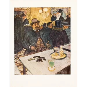1952 After Toulouse-Lautrec "M. Boileau at the Cafe", Full-Color Print