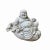 Small Finish Off White Color Porcelain Happy Buddha Statue For Sale In San Francisco - Image 6 of 6