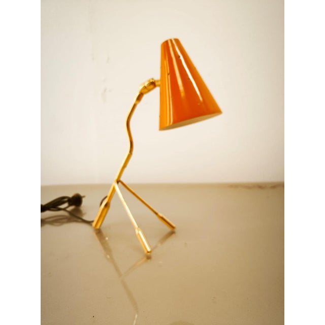 Brass Table Lamp with Adjustable Dome For Sale - Image 13 of 18