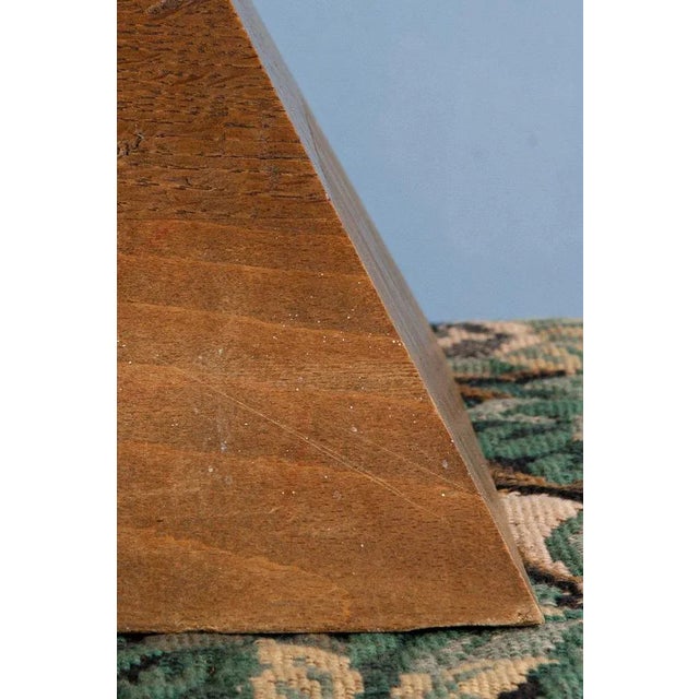 Brown Mid-Century Pyramid in Oak For Sale - Image 8 of 9