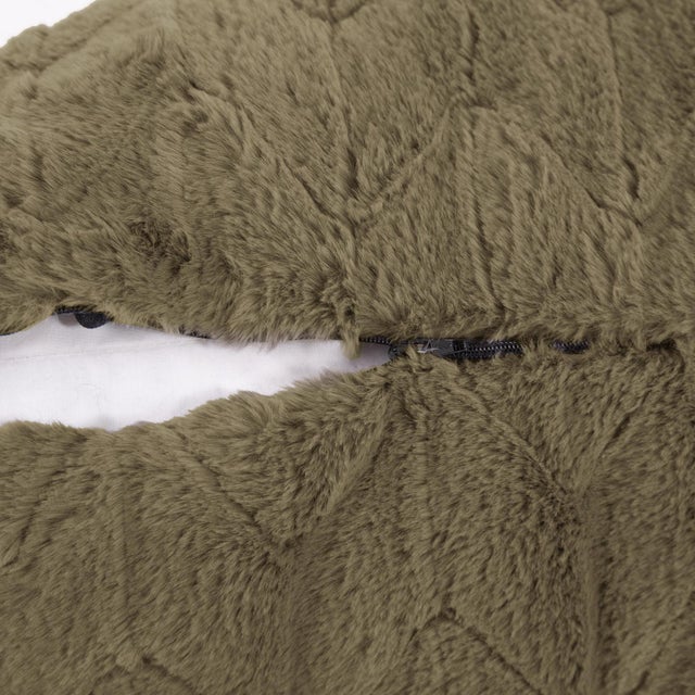 2020s 20 x 20 Angora Moss Pillow - Down Insert For Sale - Image 5 of 11