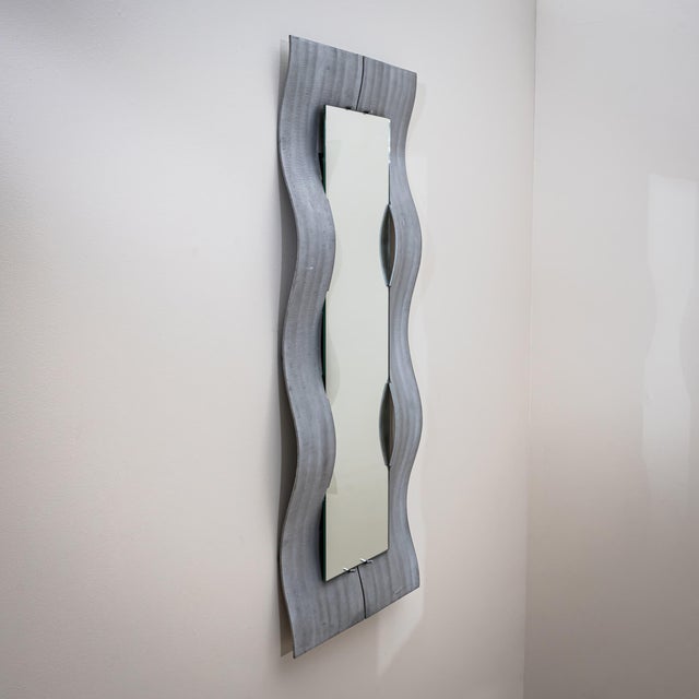 Pair of “Wave” Wall Mirrors by Lorenzo Burchiellaro (1933–2017), Italy, 1970s For Sale In New York - Image 6 of 10